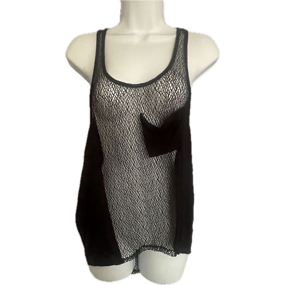 Fishnet Tank Top Oversized Beach Bathing Suit Coverup Women’s One Size